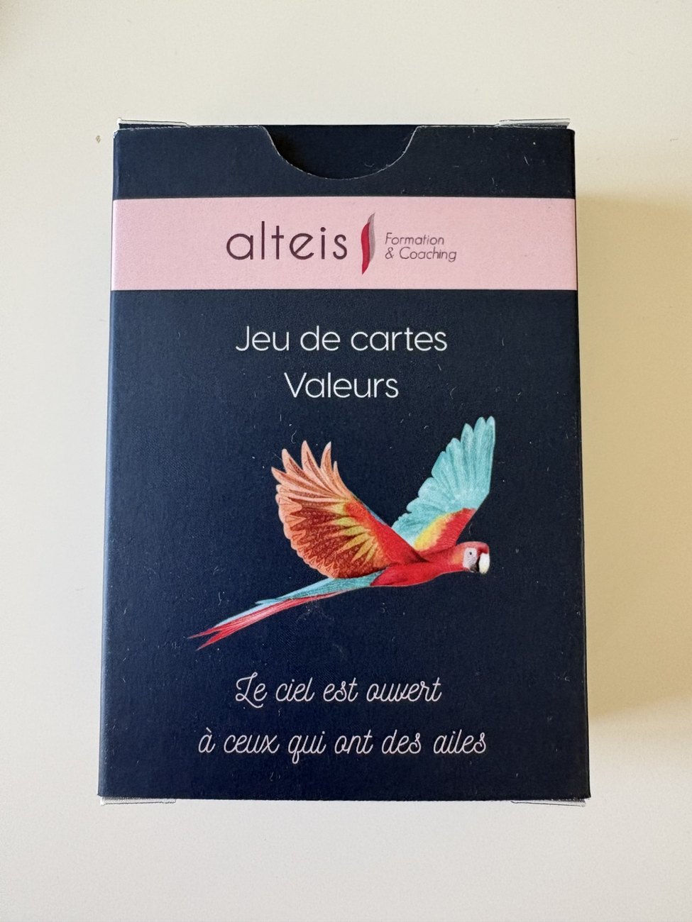 Boîte du jeu de cartes Valeurs Alteis